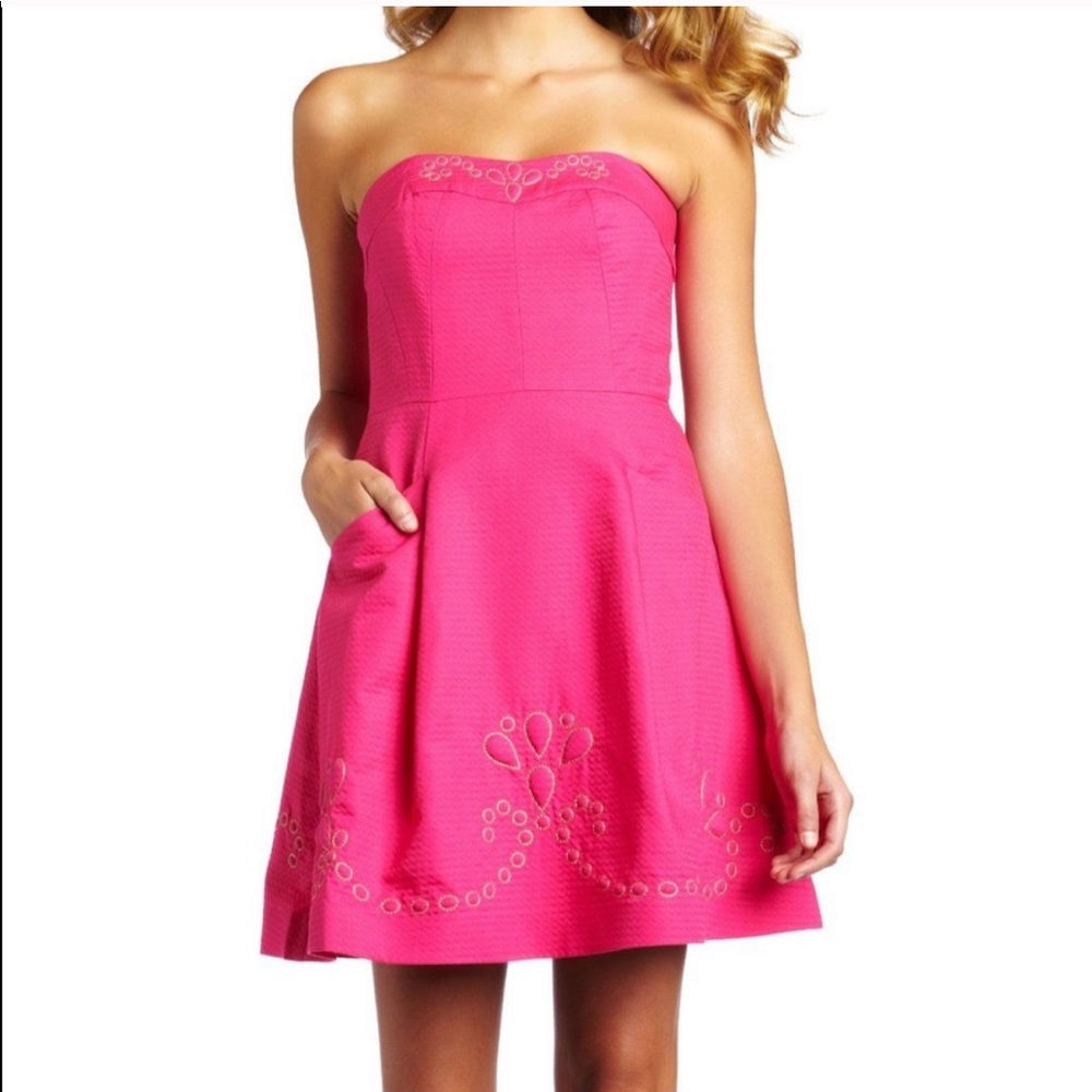 lilly pulitzer strapless dress